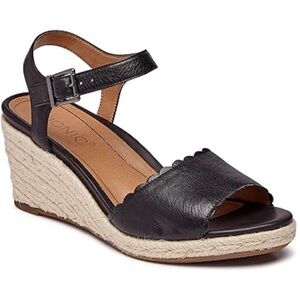 Vionic Tulum Stephany Espadrille Wedge Sandals in Black Size 7